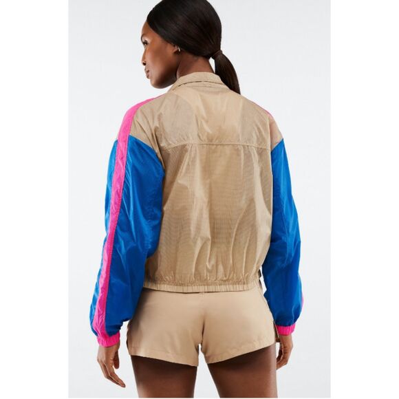 Fabletics Payton Woven Cedar Multi Jacket Lightweight Color-Blocked Zip Jacket M - Picture 4 of 10